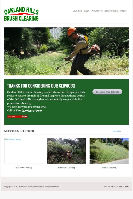 A company's website before marketing with Pure Web Services